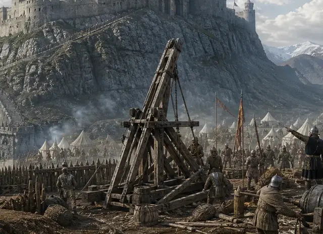 A clan army marching to battle